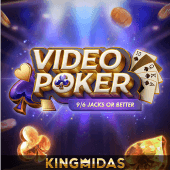 Video Poker game icon with five dealt cards and a glowing hold bar